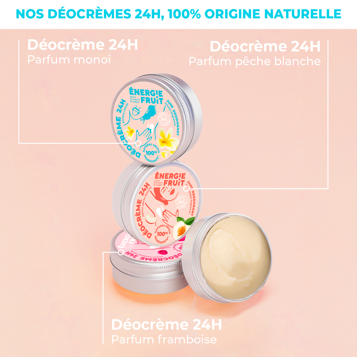 PACK x3 DÉODORANT CRÈME 24H