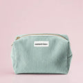 TROUSSE DE TOILETTE VERTE EN VELOURS