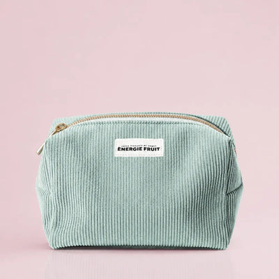 TROUSSE DE TOILETTE EN VELOURS XXL - VERT PÂLE - CADEAU
