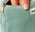 TROUSSE DE TOILETTE VERTE EN VELOURS