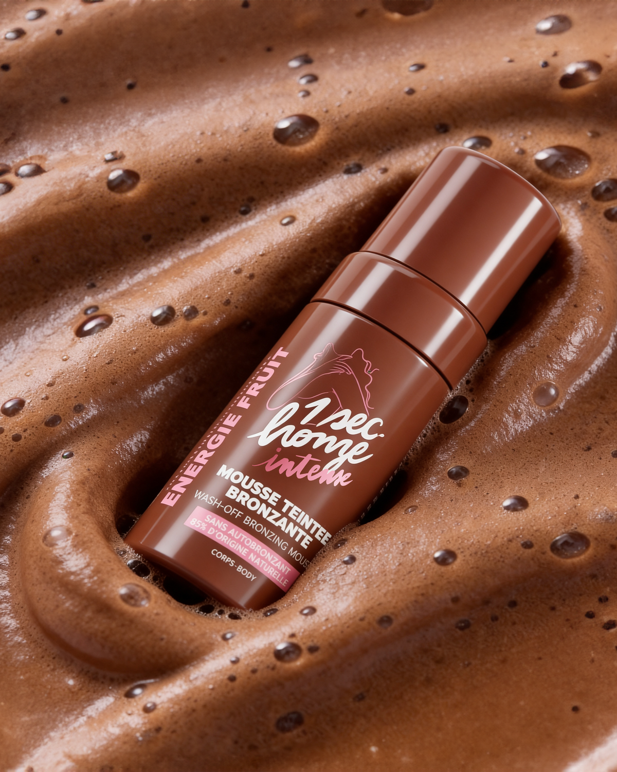 April, first rays of sun: instant (UV-free) tan with 1 Sec Bronze Tinted Mousse