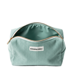 TROUSSE DE TOILETTE VERTE EN VELOURS