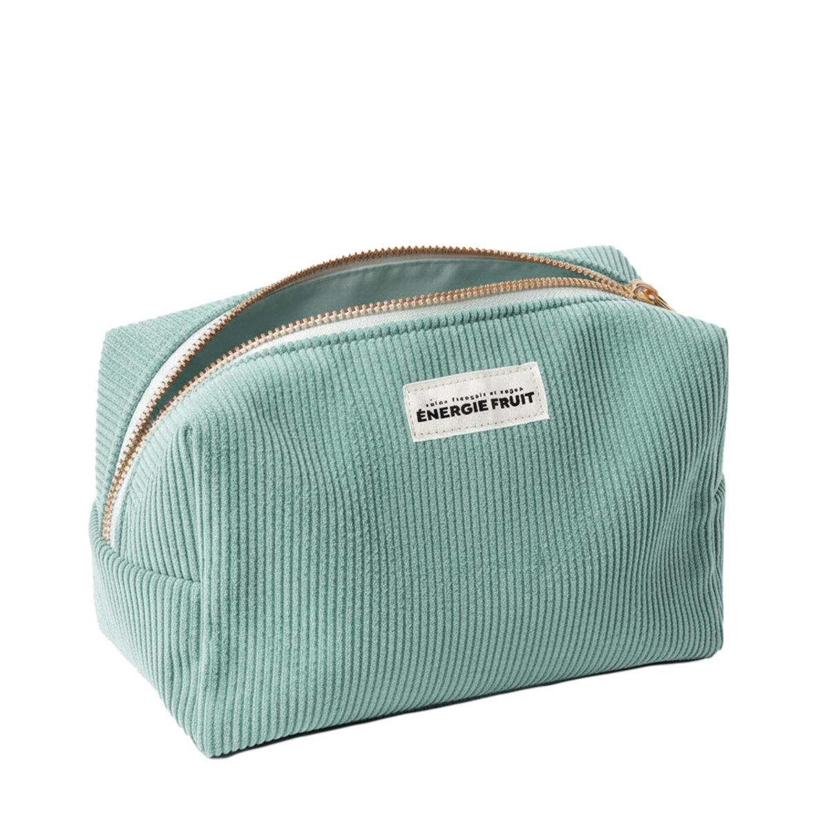 TROUSSE DE TOILETTE VERTE EN VELOURS